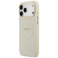 Guess Peony Hot Stamp MagSafe Case for iPhone 17 Pro Max - Beige