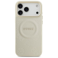 Guess Peony Hot Stamp MagSafe Case for iPhone 17 Pro Max - Beige