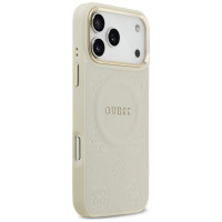 Guess Peony Hot Stamp MagSafe Case for iPhone 17 Pro Max - Beige