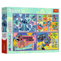 Trefl DISNEY STITCH Pužļu komplekts 4x250 gab.