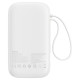 Baseus Qpow2 20000mAh 22.5W Powerbank with Dual Cable with Digital Display + Baseus Simple USB-C 3A Cable 0.3m (White) - White