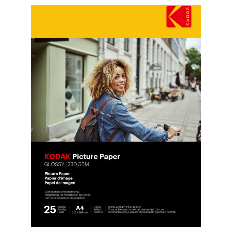 Kodak Picture Paper 230g 11.8 mil Glossy A4x25 (9891266)