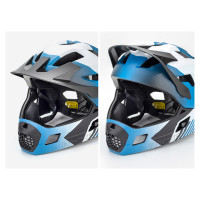 Rockbros TS-61 10110061002 Children's Bike Helmet with Detachable Chin Size M (54-57) - Blue