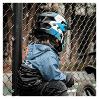 Rockbros TS-61 10110061002 Children's Bike Helmet with Detachable Chin Size M (54-57) - Blue