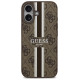 Guess 4G Printed Stripes MagSafe case for iPhone 17 - brown