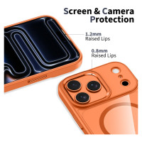 Tech-Protect MagMat MagSafe Case for iPhone 17 Pro - Transparent Orange