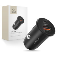 Tech-Protect CC02 35W Car Charger 2-Port USB-C / USB-A - Black