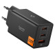 Spigen Essential EE673EU 3-port charger 2xUSB-C 1xUSB-A 67W - black
