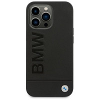 BMW Leather Stamp Case for iPhone 14 Pro - Black