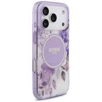 Guess IML Flower & Tonal Circle MagSafe case for iPhone 17 Pro - purple