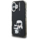 Karl Lagerfeld IML Aquarelle Karl & Choupette & Logo iPhone 16 Case - Black