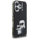 Karl Lagerfeld IML Aquarelle Karl & Choupette & Logo iPhone 16 Case - Black