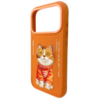 Nimmy Glasses Cool Cat Case for iPhone 17 Pro - Orange