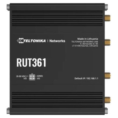 Teltonika Wireless Router|TELTONIKA|Router|Mesh|IEEE 802.11 b/g|IEEE 802.11n|2x10/100M|LAN \ WAN ports 2|4G|RUT361