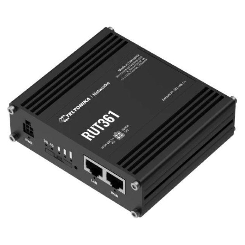 Teltonika Wireless Router|TELTONIKA|Router|Mesh|IEEE 802.11 b/g|IEEE 802.11n|2x10/100M|LAN \ WAN ports 2|4G|RUT361