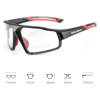 Rockbros SP216BK photochromic UV400 cycling glasses - black and red