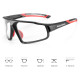 Rockbros SP216BK photochromic UV400 cycling glasses - black and red
