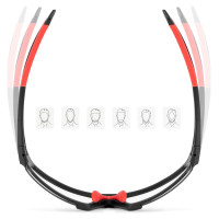 Rockbros SP216BK photochromic UV400 cycling glasses - black and red