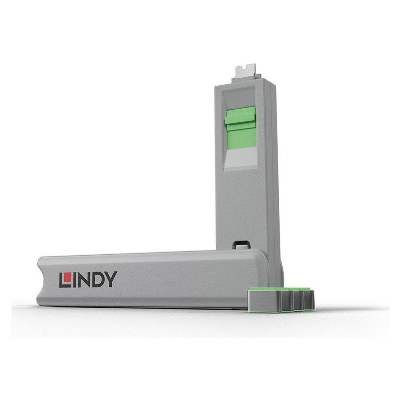 Lindy USB PORT TYPE-C BLOCKER 4PACK/GREEN 40426 LINDY