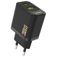 Dudao A27TEU PD 30W GaN USB-A USB-C Wall Charger - Black