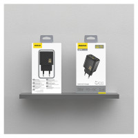 Dudao A27TEU PD 30W GaN USB-A USB-C Wall Charger - Black