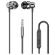 Dudao X10PRO in-ear headphones, wired, 3.5mm mini jack - black