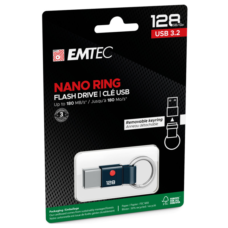 Emtec USB3.2 Nano Ring T100 128GB