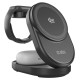 SBS Qi2.2 25W Inductive 3-in-1 Foldable Charging Station with MFI Certificate - Black