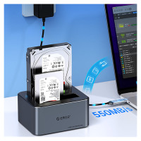 Orico 6656C3-C 5-Bay Docking Station with Offline Clone Function 2.5"/3.5" SATA HDD/SSD - Gray
