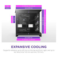 Nzxt Case|NZXT|ATX/micro ATX/Mini-ITX/EATX|Black|Midi Tower|PC|CM-H92FB-01
