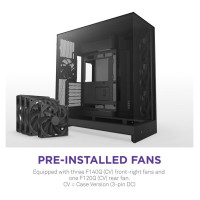 Nzxt Case|NZXT|ATX/micro ATX/Mini-ITX/EATX|Black|Midi Tower|PC|CM-H92FB-01