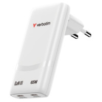 Verbatim Lādētājs Verbatim Fold n Go GaN 65W USB-C White