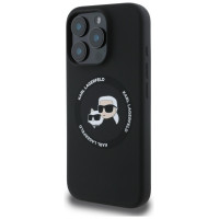 Karl Lagerfeld KLHMP16XSKCHTCK iPhone 16 Pro Max 6.9" black/black hardcase Silicone Karl&Choupette Heads MagSafe