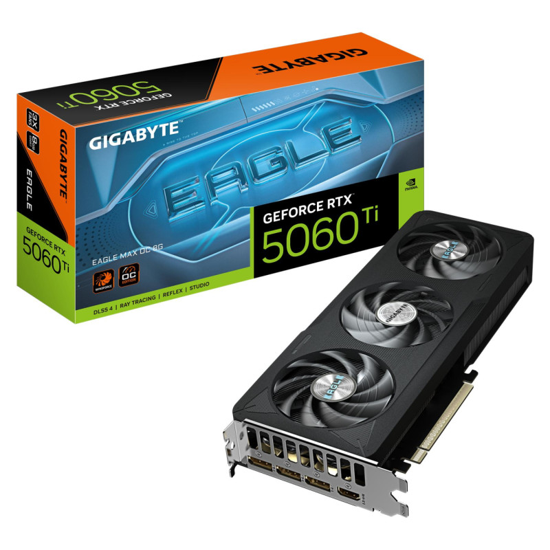 Gigabyte Graphics Card|GIGABYTE|NVIDIA|GeForce RTX 5060 Ti|2617 MHz|8 GB|GDDR7|128 bit|PCI Express 5.0|Active|GV-N506TEAGLEMAXOC-8GD
