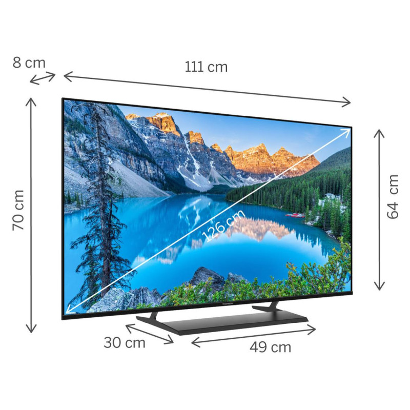 Thomson TV Set|THOMSON|55 "|4K Ultra HD|3840 x 2160 pixels|Flat|16:9|LED|55UG5X15