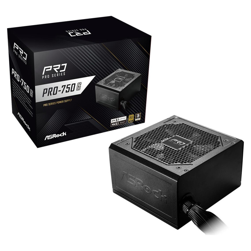 Asrock Power Supply|ASROCK|ATX|PC|100 - 240 V|750 W|PRO-750G