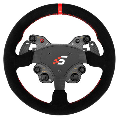 Simagic GT1 Round Steering Wheel 330 mm, Shifter Paddles, QR70, suede, S210