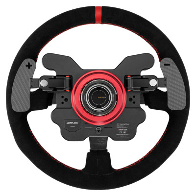 Simagic GT1 Round Steering Wheel 330 mm, Shifter Paddles, QR70, suede, S210