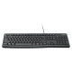 Logitech K120 Corded Keyboard - BLACK - USB - RUS - B2B