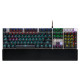 Canyon Nightfall GK-7, Wired Gaming Keyboard,Black 104 mechanical switches,60 million times key life, 22 types of lights,Removable magnetic wrist rest,4 Multifunctional control knob,Trigger actuation 1.5mm,1.6m Braided cable,US layout,dark grey, size:435*