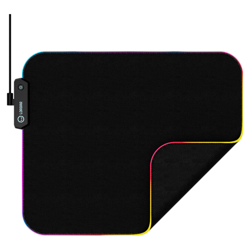 Lorgar Steller 913, Gaming mouse pad, High-speed surface, anti-slip rubber base, RGB backlight, USB connection, Lorgar WP Gameware support, size: 360mm x 300mm x 3mm, weight 0.250kg
