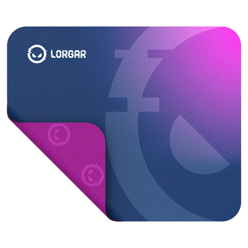 Lorgar Main 133, Gaming mouse pad, High-speed surface, Purple anti-slip rubber base, size: 360mm x 300mm x 3mm, weight 0.2kg