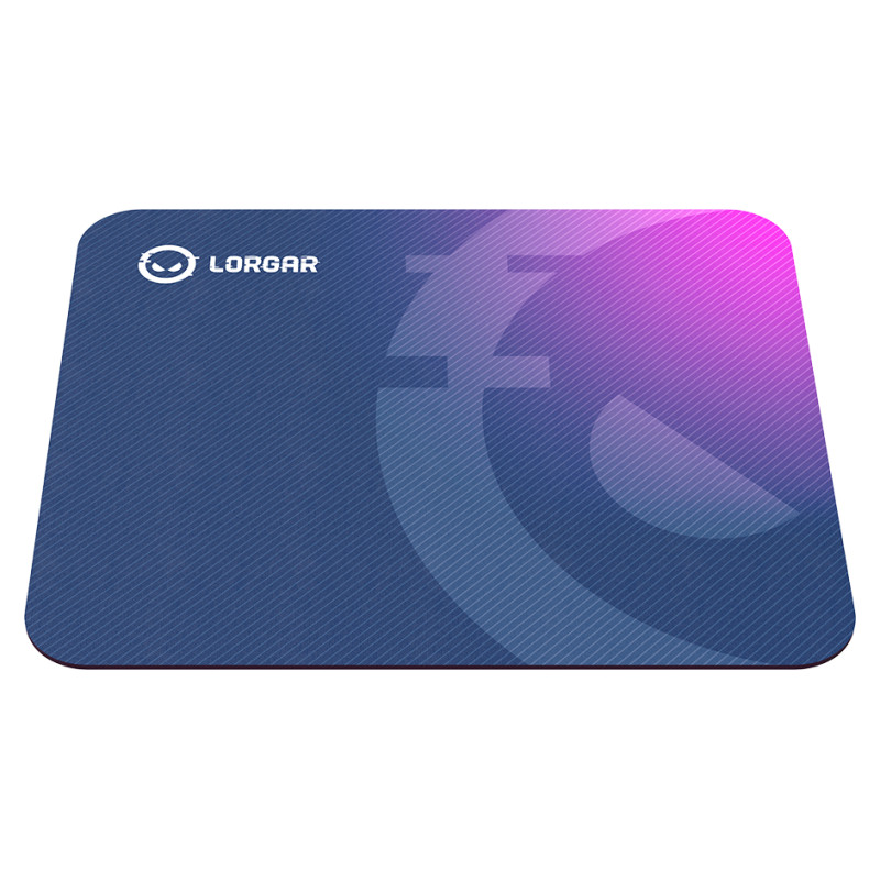 Lorgar Main 133, Gaming mouse pad, High-speed surface, Purple anti-slip rubber base, size: 360mm x 300mm x 3mm, weight 0.2kg
