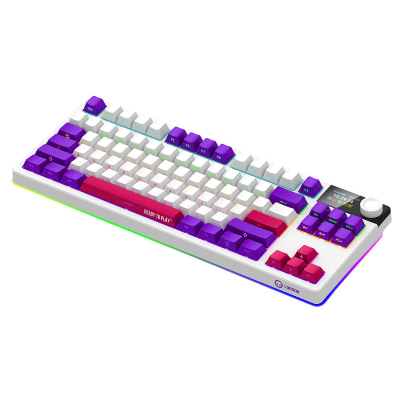 Lorgar KBP70TKLW, Wireless TKL Mechanical Gaming Keyboard Pro, White, EN layout