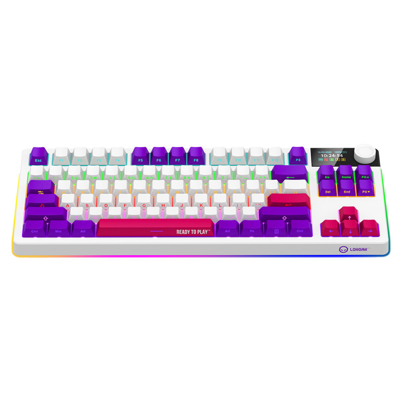 Lorgar KBP70TKLW, Wireless TKL Mechanical Gaming Keyboard Pro, White, EN layout