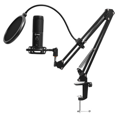Lorgar Voicer 931, Gaming Microphone, Black, USB condenser microphone with boom arm stand, pop filter, tripod stand. including 1* microphone, 1*Boom Arm Stand with C-clamp, 1*shock mount, 1*pop filter, 1*windscreen cap, 1*2.5m type-C USB cable, 1* Extra t