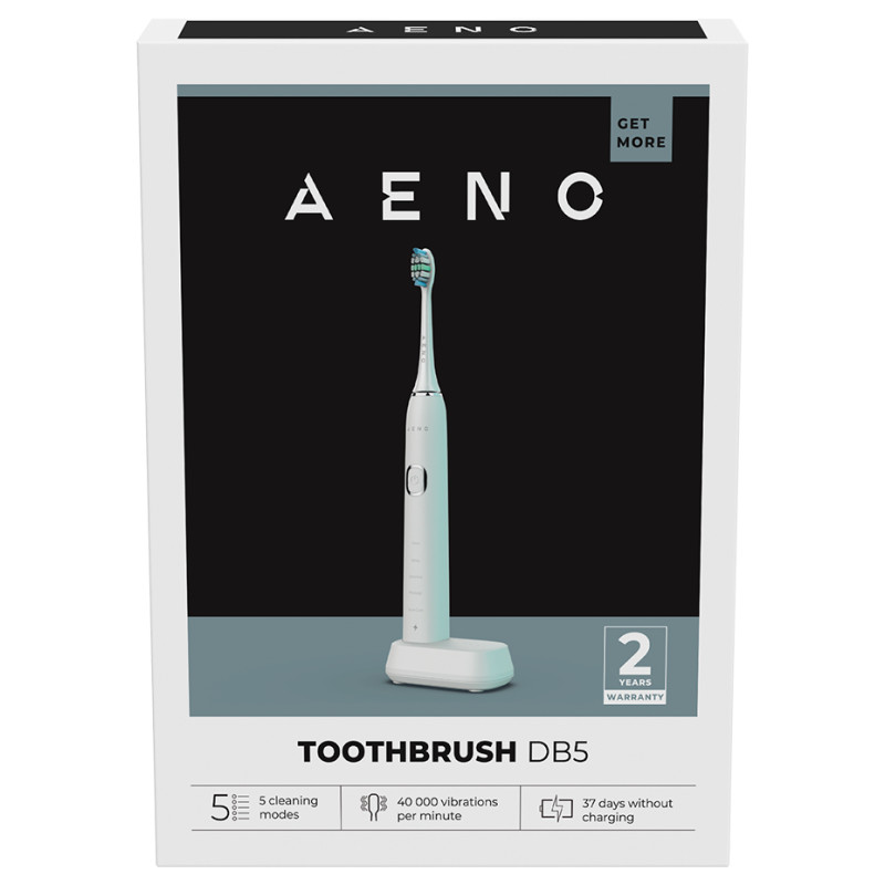 Aeno Sonic Electric Toothbrush DB5: White, 5 modes, wireless charging, 46000rpm, 40 days without charging, IPX7