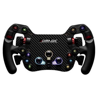 Simagic FX Steering Wheel, Carbon Fiber, QR50, Shifters + Dual Clutch, S204
