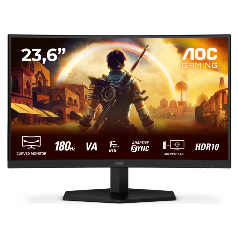 AOC LCD Monitor|AOC|23.6 "|1920 x 1080 pixels|Full HD|Native aspect ratio 16:9|LED|Curved|C24G42E