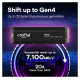 Crucial SSD PCIE G4 M.2 NVME 4TB W/HS/P310 CT4000P310SSD5 CRUCIAL